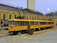 Ein Tatra Großzug in der Gleisschleife am Dreyßigplatz