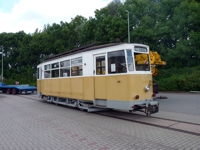 Ein ehemaliger Triebwagen der Lockwitztalbahn
