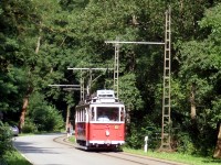 Der Triebwagen 5 verkehrte früher auf der Lockwitztalbahn (Linie 31)