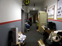 Der Büro- und Werkstattraum wurde ausgeräumt.