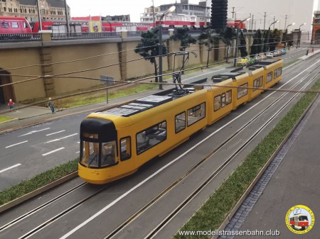 Das Modell der neuen Bahn in der Weißeritzstraße