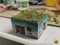 Das begrünte Dach auf dem kleinen Trafohaus