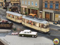 Die Stra&szlig;enbahn im Ma&szlig;stab 1:22,5.