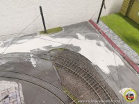 Der Abzweig ist verspachtelt und glatt geschliffen