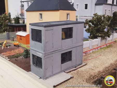 Die Baustellencontainer wurde aufgestellt.