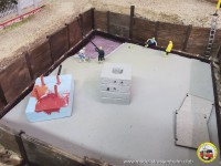 Der tiefe Blick in die Baugrube.